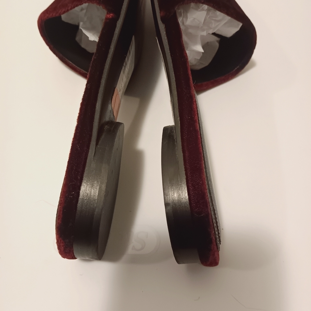 Michael Kors| Velvet Slip On Mule Burgundy Merlot Wine Sz 40/ US 9.5 - Picture 6 of 11